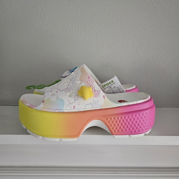 NWT CROCS X Care Bears Stomp Slides - Picture 3 of 9